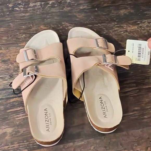 Arizona Jean Company Tan Sandals with Adjustable Straps - Picture 1 of 5